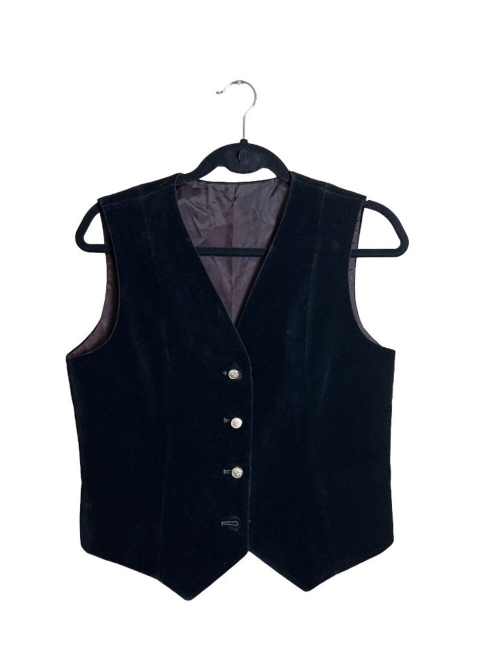 Pringle of Scotland‎ Velvet Vest Black Vintage 90s Waistcoat